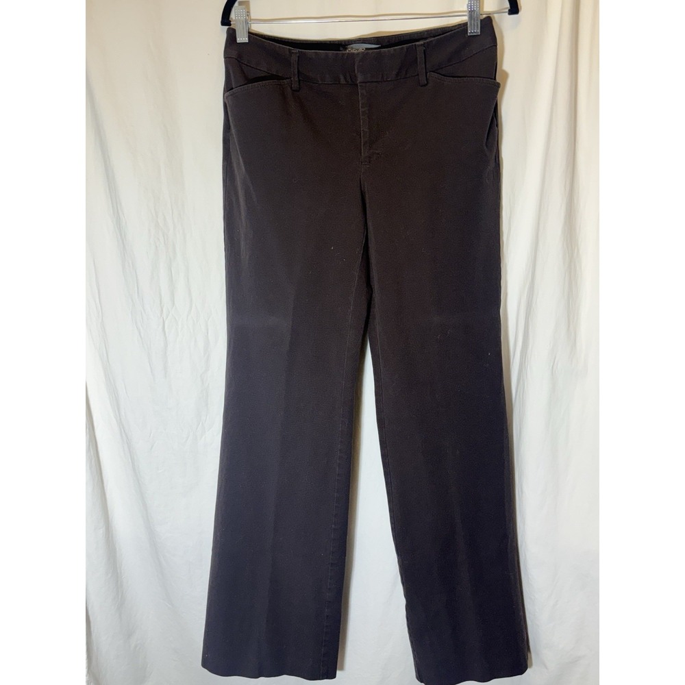 Eddie Bauer Women's Slightly Curvy Fit Dress Pants‎ High-Rise Black Sz 8 HH2